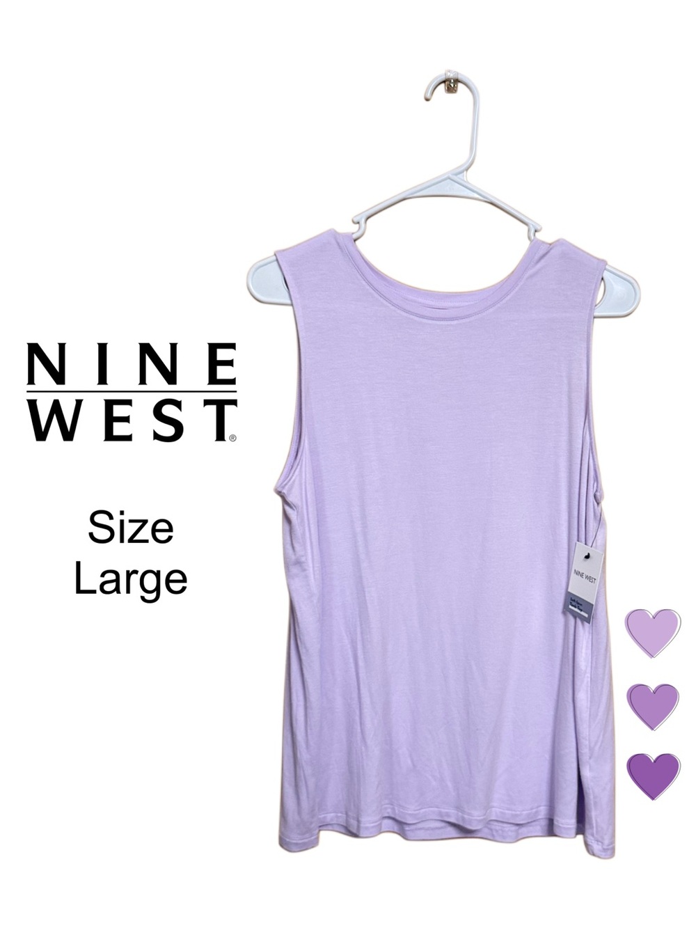 🌸💜 Nine West Soft-Spun Lilac Layering Tank | Summer Essential